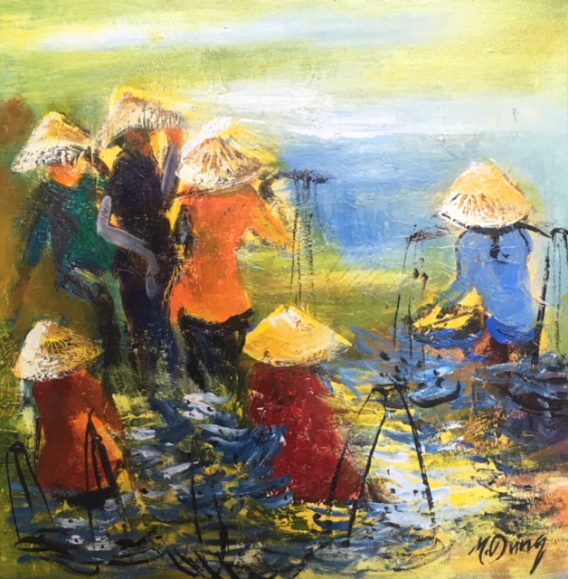 Tranh Sơn Dầu Làng Quê